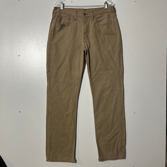 Levi’s 514 Straight Leg Stretch Fit Brown Casual 5 Pocket Pants Men’s Size 34X34 - Picture 1 of 7